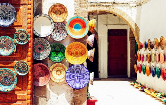 Colourful plates in Morocco