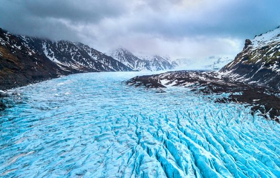 Skaftafell glacier, Vatnajokull National Park in Iceland