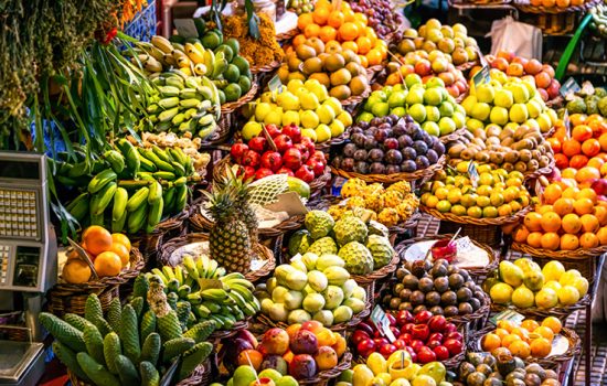 Exotic fruit market in Proto Moniz, Madeira