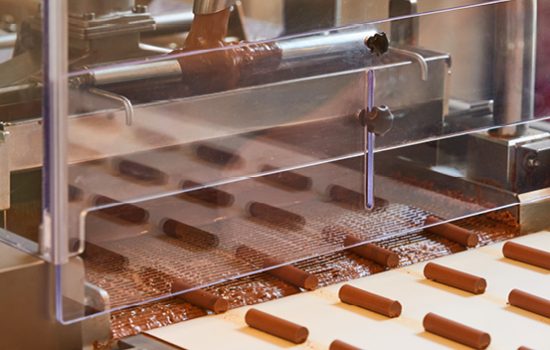 Swiss choclate being made in Lausanne, Switzerland