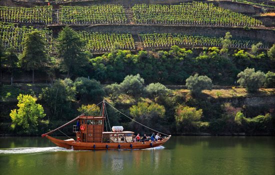Douro River in a traditional Rabelo
